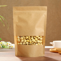 Sachet Doypack Kraft Personnalisé avec Fermeture Éclair, Qualité Alimentaire, Impression sur Papier, avec Fenêtre