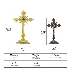 Nuevas artesanías religiosas <span class=keywords><strong>de</strong></span> Metal, <span class=keywords><strong>Jesús</strong></span> católico para templos, <span class=keywords><strong>apóstoles</strong></span>, crucifijo, decoración del hogar, Cruz <span class=keywords><strong>de</strong></span> pie - Product Image 2