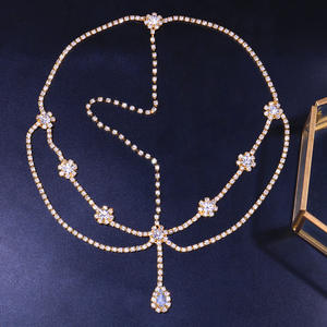 زهرة كريستال متفجرة عقال الزفاف اكسسوارات الزفاف الأزياء قطرة الحاجب فاتن - Product Image 3