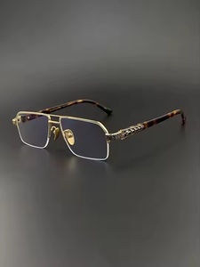 Chất Lượng Cao Trọng Lượng Nhẹ Kim Loại Bán-Không Có Vành Kính Khung Cho Nam Giới Kim Cương Hình Dạng Khuôn Mặt Phù Hợp Chính Thức Quang Học Đọc Mắt - Product Image 2