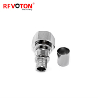 4.3/10 Mini Din Stecker Straight RF Connector Crimp für WTR400 RG8 RG213 RG214 Koaxialkabel