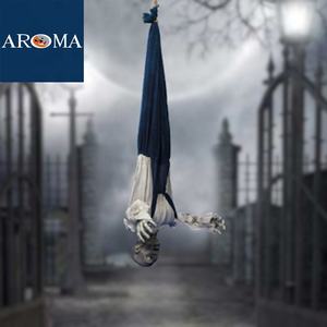 ฮาโลวีน animatronic แขวนกลับหัวลงซอมบี้เสียงเขย่าน่ากลัวปาร์ตี้ตกแต่งผนังสำหรับอุปกรณ์ประกอบฉากฮาโลวีน - Product Image 5