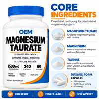 Capsules de Taurate de Magnésium OEM Personnalisées en Gros sous Marque Privée pour Marques de Compléments Alimentaires – Soutien à la Relaxation, Fabrication par Contrat