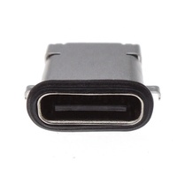 Conector USB impermeable Conector USB tipo C hembra SMD DIP de 24 pines con orificios de montaje