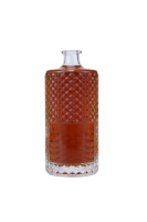 맞춤형 500ml 700ml 750ml 정신 진 위스키 보드카 브랜디 주류 글리프 유리 병