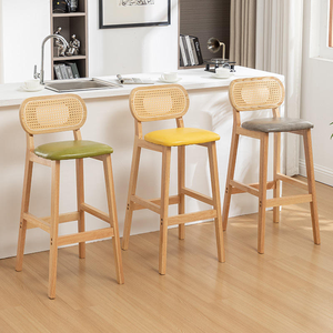 Custom Modern Minimalist Wood Metal Armrest Commercial Bar Counter Chairs Customizable Features for High-End Restaurants Cafes - Product Image 5