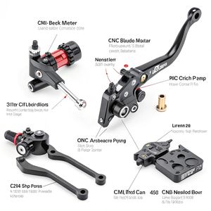 Pièces de moto en aluminium CNC de précision : système de freinage, levier d'embrayage, repose-pieds, guidon - Product Image 3