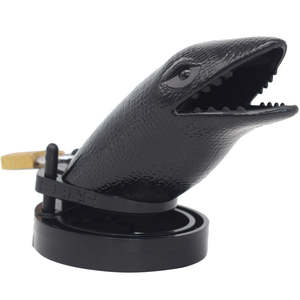 Dispositivo di Castità Maschile in Plastica a Tema Squalo e Dinosauro, Ispirato agli Animali, Marca OEM - Product Image 2