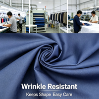 Tissu en polyester et viscose tissé, finition nette, surface mate élégante, pour costume de visioconférence professionnelle