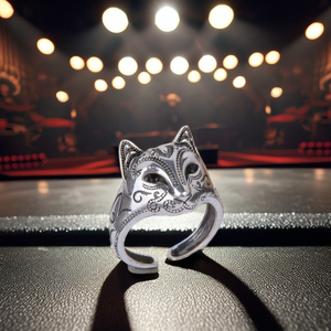 แหวนเงินเปิดหน้าสุนัขจิ้งจอกลายแมววินเทจสำหรับผู้ชายผู้หญิงแหวนรูปสัตว์แนวย้อนยุคน่ารักเครื่องประดับแฟชั่นใช้ได้ทุกเพศของขวัญสำหรับปาร์ตี้ anillos mujer - Product Image 6