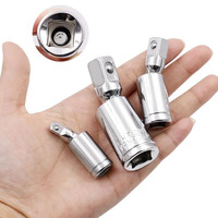 Adaptor soket putar sambungan Universal, alat reparasi mobil baja Vanadium krom kepala 1/4 3/8 1/2 konverter Drive sambungan U kotak