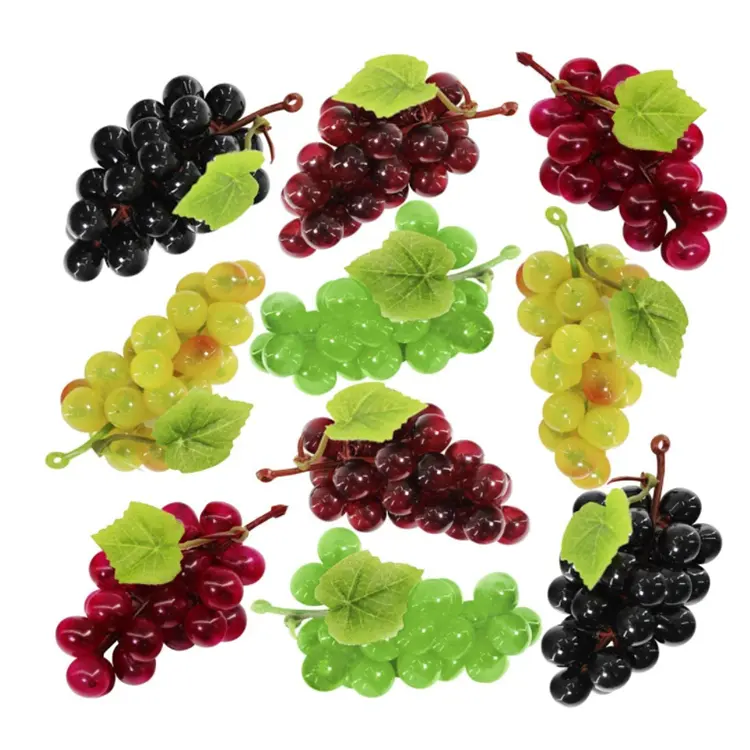 Artificial Grapes Mini Grape Clusters Rubber Grape Bundles Decorative