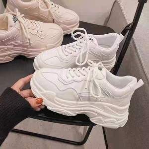 Sneakers <span class=keywords><strong>Bianche</strong></span> da <span class=keywords><strong>Donna</strong></span> di Tendenza con Suola Spessa Stile Fashion da Passeggio Corsa e Sportive Casual - Product Image 2