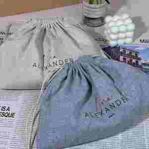 Sac à poussière en coton biologique de luxe avec logo personnalisé imprimé en usine, sac à poussière enveloppe pour l'emballage de sacs à main - Product Image 6
