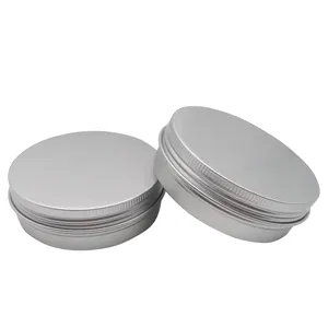 In Stock 15ミリリットル30ミリリットル50ミリリットルWholesale Small Metal化粧品Tin缶パッケージRound Box Empty Lip Balm Aluminum Cream Jar With Lid