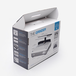 Caja de cartón corrugado con asa de plástico, embalaje electrónico de gran tamaño reciclado con logotipo personalizado - Product Image 4