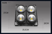 Projecteurs LED 400W Blanc Chaud & Blanc, Éclairage Blinder Quatre Yeux avec Contrôle DMX512, Indice de Protection IP33 pour Réunions, Scènes et Événements