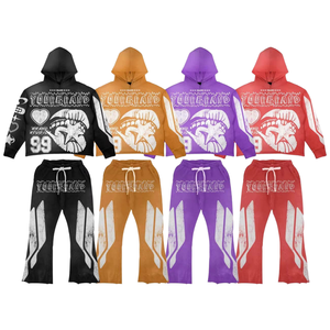 Conjunto Deportivo Informal de Dos Piezas Personalizado de Poliéster y Algodón para Hombre y Mujer, Ropa Deportiva Cómoda para Gimnasio y Ocio - Product Image 1