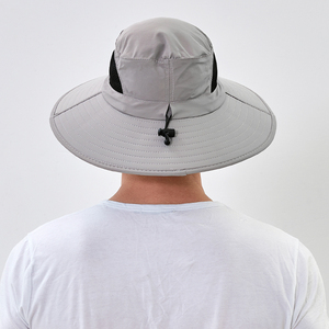 Chapeau de soleil pour hommes femmes imperméable grand chapeau seau Birm Protection UV Boonie chapeau pour pêche randonnée <span class=keywords><strong>jardin</strong></span> plage - Product Image 6