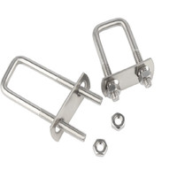 Collier de serrage en U en acier inoxydable 304, classe 4.8 et 6.8, antirouille, finition oxyde noir, filetage UNF, tête ronde