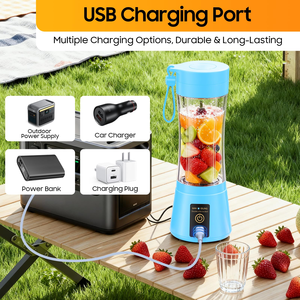 เครื่องปั่นน้ำผลไม้พกพาแบบพกพา ชาร์จไฟผ่าน USB รุ่นใหม่ ขายดี มอเตอร์ทรงพลัง ใช้ได้ทั้งนอกบ้าน ท่องเที่ยว บ้าน และออฟฟิศ - Product Image 6