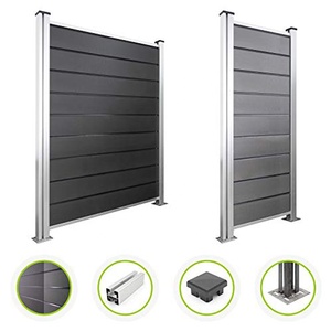 Valla <span class=keywords><strong>de</strong></span> decoración <span class=keywords><strong>para</strong></span> patio resistente a los rayos UV, poste <span class=keywords><strong>de</strong></span> aluminio <span class=keywords><strong>exterior</strong></span> impermeable, compuesto <span class=keywords><strong>de</strong></span> <span class=keywords><strong>madera</strong></span> y plástico, 180x180cm, fábrica <span class=keywords><strong>de</strong></span> China - Product Image 5