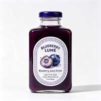 Étiquettes personnalisées Haoxuan pour bouteilles de jus de myrtille, autocollantes, imperméables, imprimées, pour boissons, impression d'étiquettes de qualité supérieure