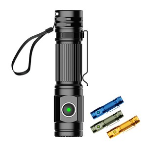 Torcia LED Professionale 2000LM, Impermeabile IP66, 1200mAh, Fascio Regolabile, in Lega di Alluminio, per Campeggio, Sicurezza, Pattugliamento, Uso Industriale - Product Image 1
