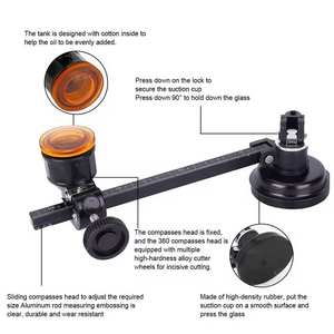 <span class=keywords><strong>Outil</strong></span> de coupe de <span class=keywords><strong>verre</strong></span> professionnel avec règle métallique réglable pour une coupe droite précise des panneaux de <span class=keywords><strong>verre</strong></span> - Product Image 3