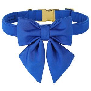 Collar de <span class=keywords><strong>perro</strong></span> con lazo rosa fuerte pajarita para perros colores sólidos pajarita marinera ajustable - Product Image 6