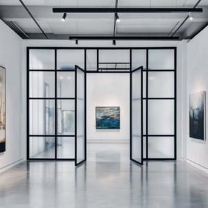 أبواب زجاجية فولاذية مخصصة للفلل والحمامات - فتح يدوي بإطار فولاذي من أصل أوروبي - Product Image 5