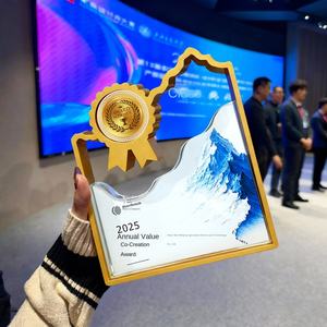 Luxe op maat gemaakte kristallen metalen trofee |   2026 Jaarlijkse Corporate Awards Ceremonie Hoogwaardige Personeelsonderscheiding Verkoopkampioen Kroon - Product Image 1