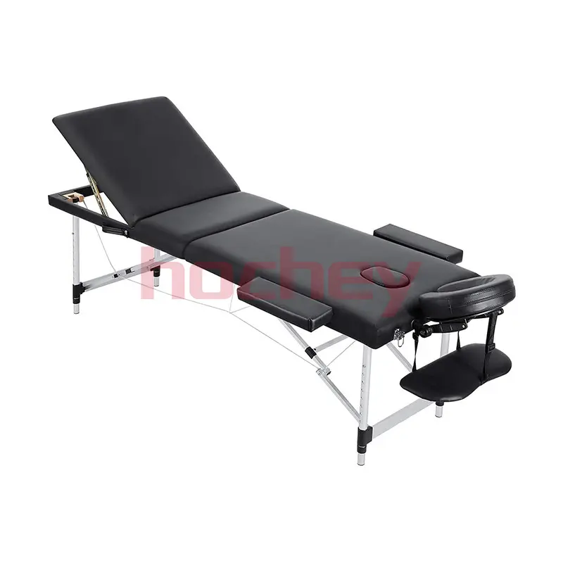 Hochey Beauty Salon Furniture Lightweight Portable Massage Bed Facial Spa Massage Bed Foldable Stainless Steel Legs Beauty Bed