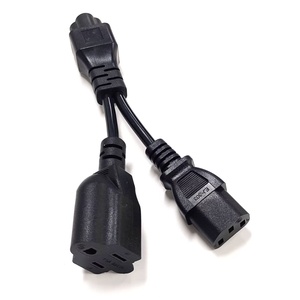 Câble répartiteur en Y, IEC C6 vers IEC C13 et prise Nema5-15p US, cordon d'<span class=keywords><strong>alimentation</strong></span> CA pour ordinateur - Product Image 4