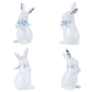 تمثال تمثال بأشكال أرنب من reديكو, تمثال تمثال على شكل أرنب من reديكو مصنوع من أجود الخامات ، مصنوع من أحجار لامعة باللون الأبيض الجذاب ، يتميز بتصميم عصري على شكل تمثال من أحجار الزيزجو الفاخرة ، كما أنه مزود بقطع زينة على شكل أرنب من أحجار الزيتية - Product Image 3