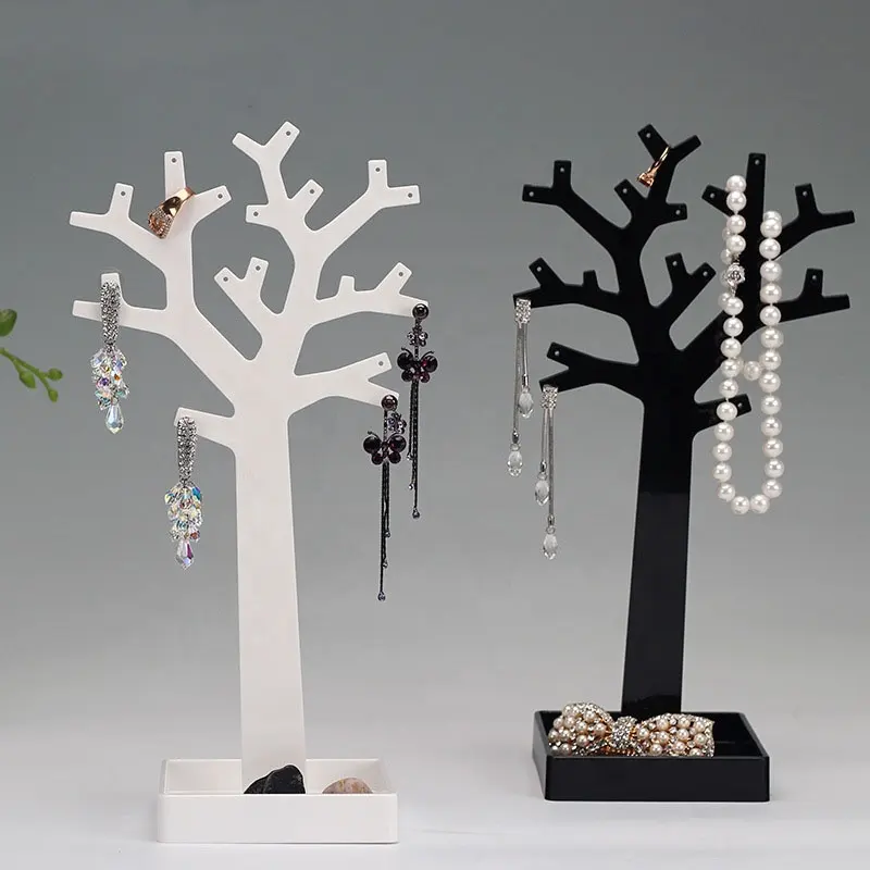 Tree Shape Necklace Display Stands Earrings Holder Jewelry Stand Display Plastic Jewelry Display Stand