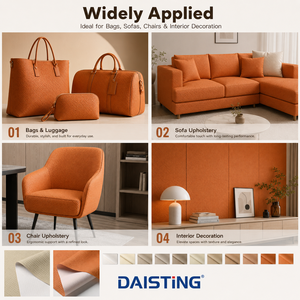 Tissu synthétique en vinyle PVC tressé, ignifuge, imperméable et écologique pour revêtement <span class=keywords><strong>de</strong></span> canapé, sacs et housses <span class=keywords><strong>de</strong></span> siège auto en rouleau - Product Image 3