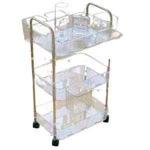 Carrito de Herramientas Transparente de Acrílico de Alta Gama para Salón de Belleza y Barbería, Base para Instrumentos, Estante de Almacenamiento - Product Image 6