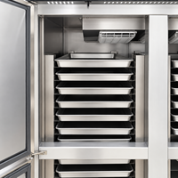 Réfrigérateur vertical commercial en acier inoxydable à 14 plateaux pour boulangerie, congélateur de pâte et congélateur de stockage