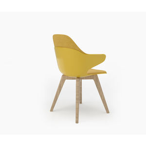 Silla de restaurante de madera de diseño moderno con tapicería para comedor, sala de estar, hogar, Bar, Material PP para cafetería, restaurante, cafetería - Product Image 6