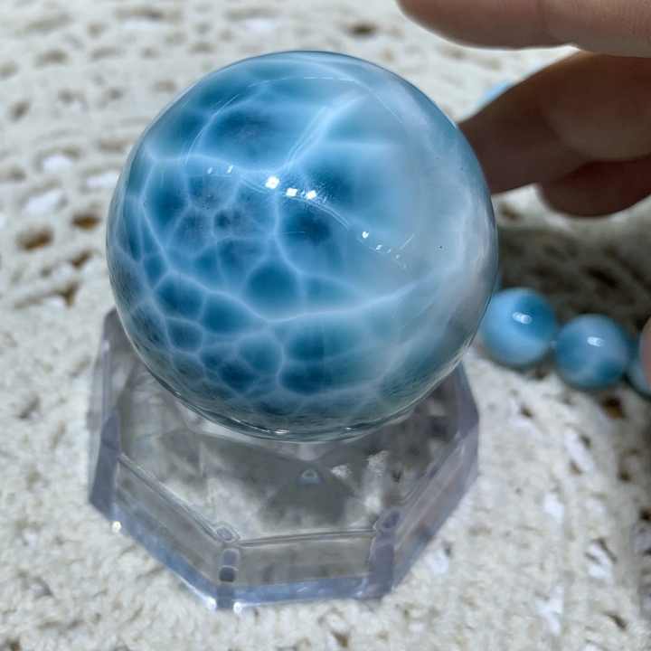 【ラリマースフィア】約20mm最大の癒し　やまなしめぐり掲載実物 ラリマースフィア】約20mm最大の癒し やまなしめぐり掲載実物