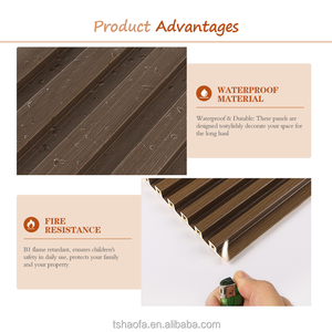 Panneau mural WPC moderne, facile à installer, économique, imperméable, ignifuge et résistant à l'humidité pour la décoration intérieure, chambres et salons - Product Image 5