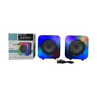 Produk penjualan terbaik 2023 murah grosir FM AM SW band warna-warni lampu berputar Mini Radio Boombox 3 Speaker nirkabel