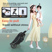 Poussette bébé bidirectionnelle en métal avec options d'inclinaison, amortissement des chocs, design léger et pliable pour nouveau-nés et tout-petits (0-3 ans)