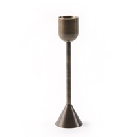 Ensemble de 3 bougeoirs coniques en laiton pièce maîtresse de table bougeoirs décoratifs pour ornements de dîner aux chandelles de réception