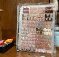 Feuille de classement A4 transparente givrée pour album de rangement de vernis à ongles, cadre de présentation de nuancier de couleurs pour nail art, insert de page en PP