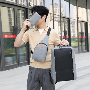 Business <b>Computer</b> <b>Backpack</b> Men's Large Capacity Three-piece <b>Backpack</b> Multi-functional Usb Rechargeable Casual - Product Image 3