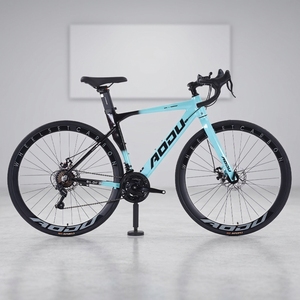 Vélo de route avec guidon basculant, 21 vitesses, 700c, pour hommes/femmes/jeunes, cadre rigide en alliage d'aluminium, freins à double disque, idéal pour le gravel et la course - Product Image 4