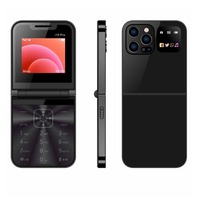 Teléfono Móvil Plegable I15 Pro Mini, Red 2G GSM, Doble SIM, Marcación Rápida, Reproductor de Video, Radio FM, Voz Mágica, Teléfono Flip