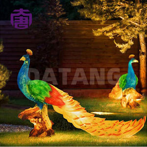 Customized 3d Peacock <b>Led</b> Lamp Large Ip65 Waterproof Resin Fiberglass Motif <b>Light</b> For Garden For Diwali Outdoor Festival - Product Image 2